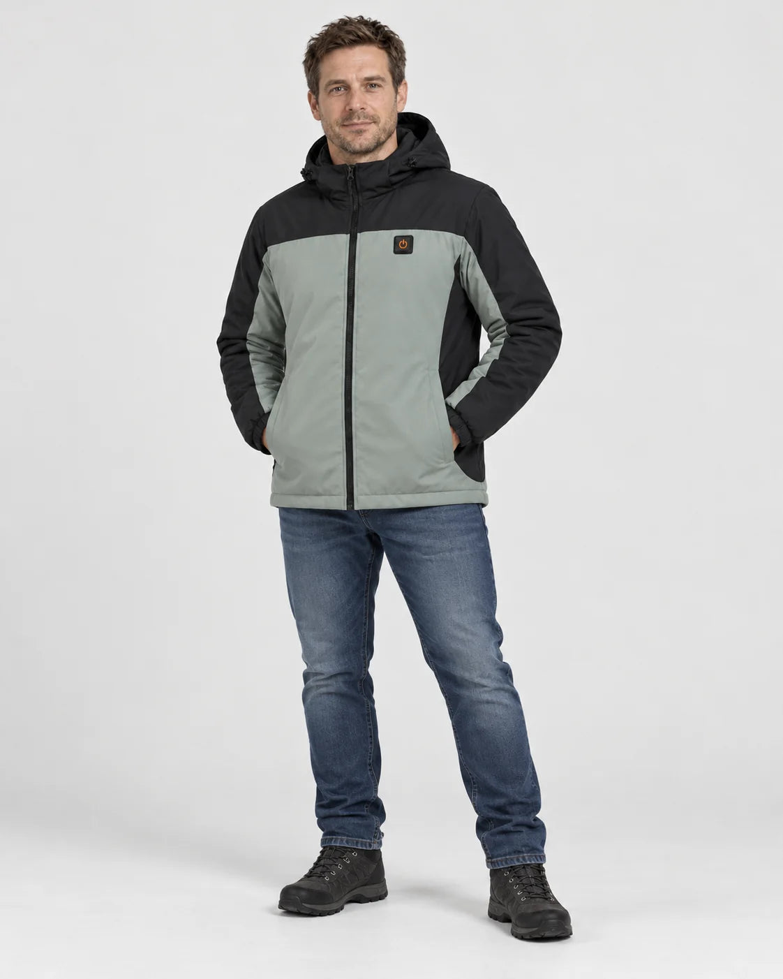 Parka podgrzewana unisex PyreFit Schiefer, widok całej sylwetki