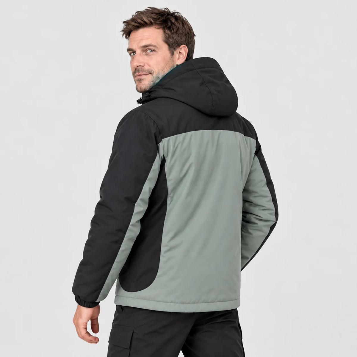 Parka podgrzewana unisex PyreFit Schiefer, widok z tyłu