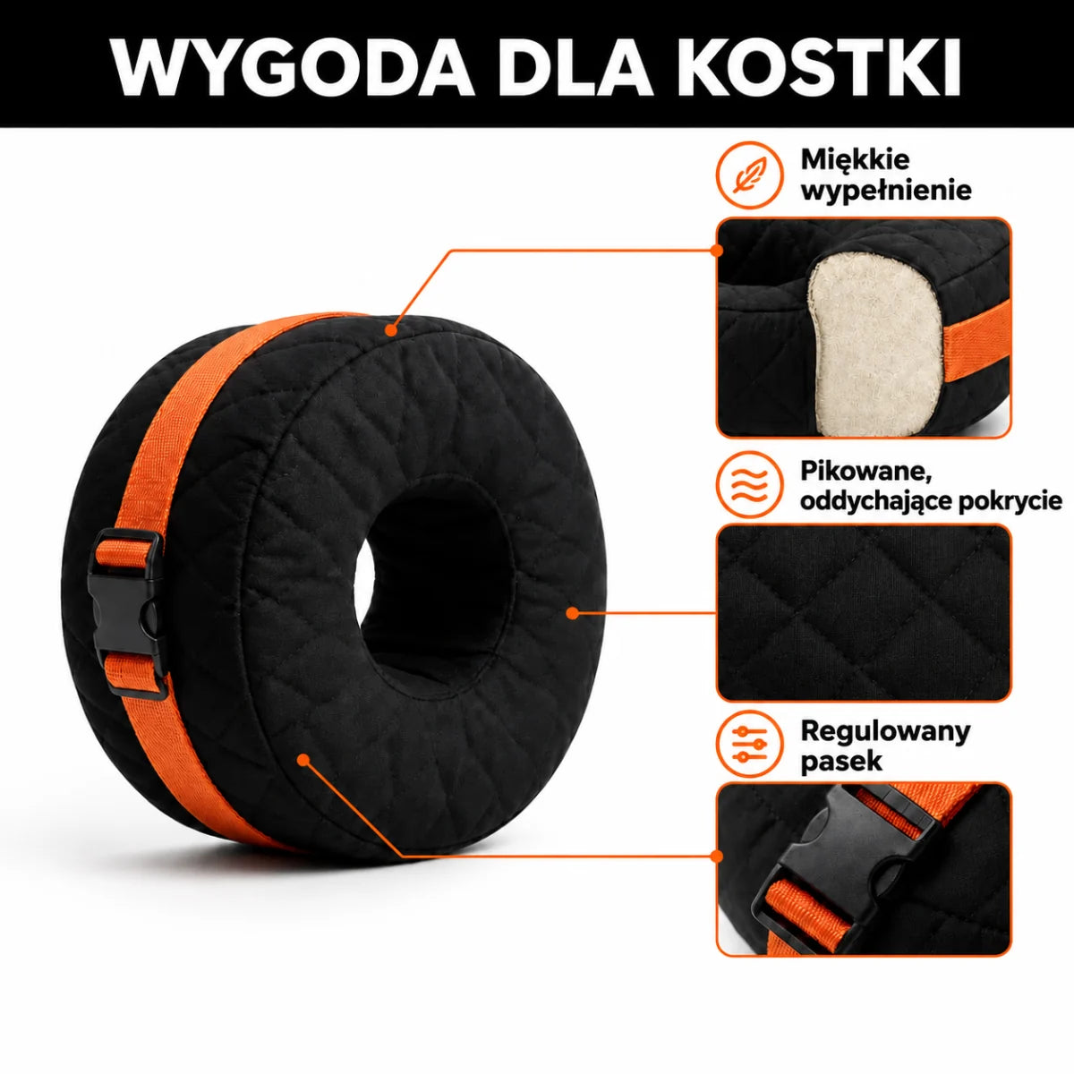 Miękkie podparcie wokół kostki