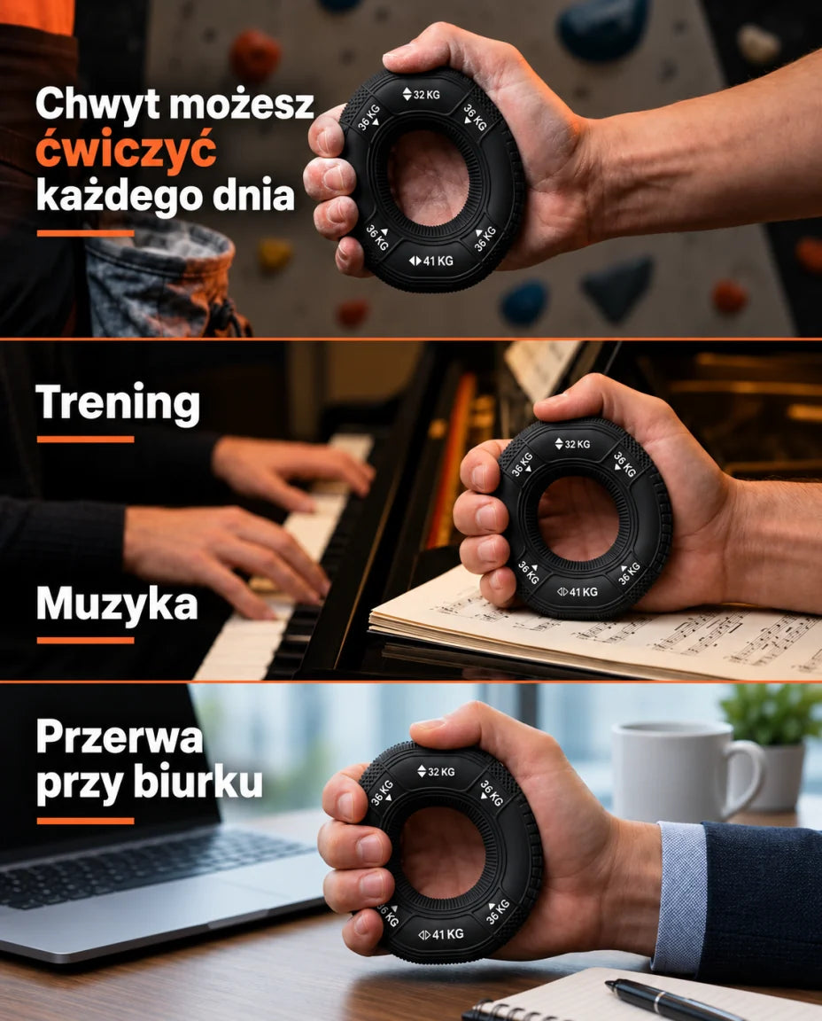Chwyt możesz ćwiczyć także poza siłownią