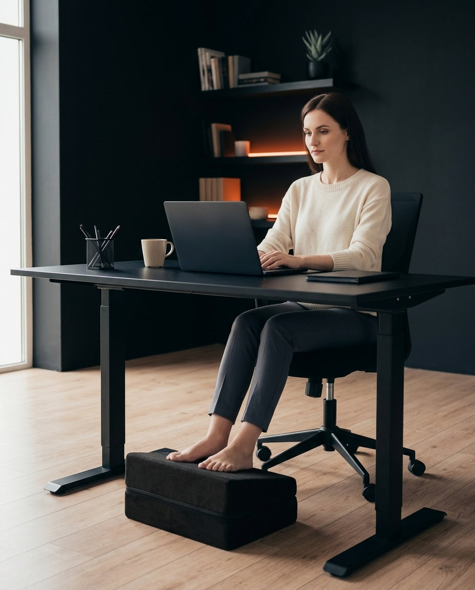 Ergonomiczny podnóżek do biura – 3 wysokości dla lepszej postawy i komfortu siedzenia – zdjęcie produktu 2