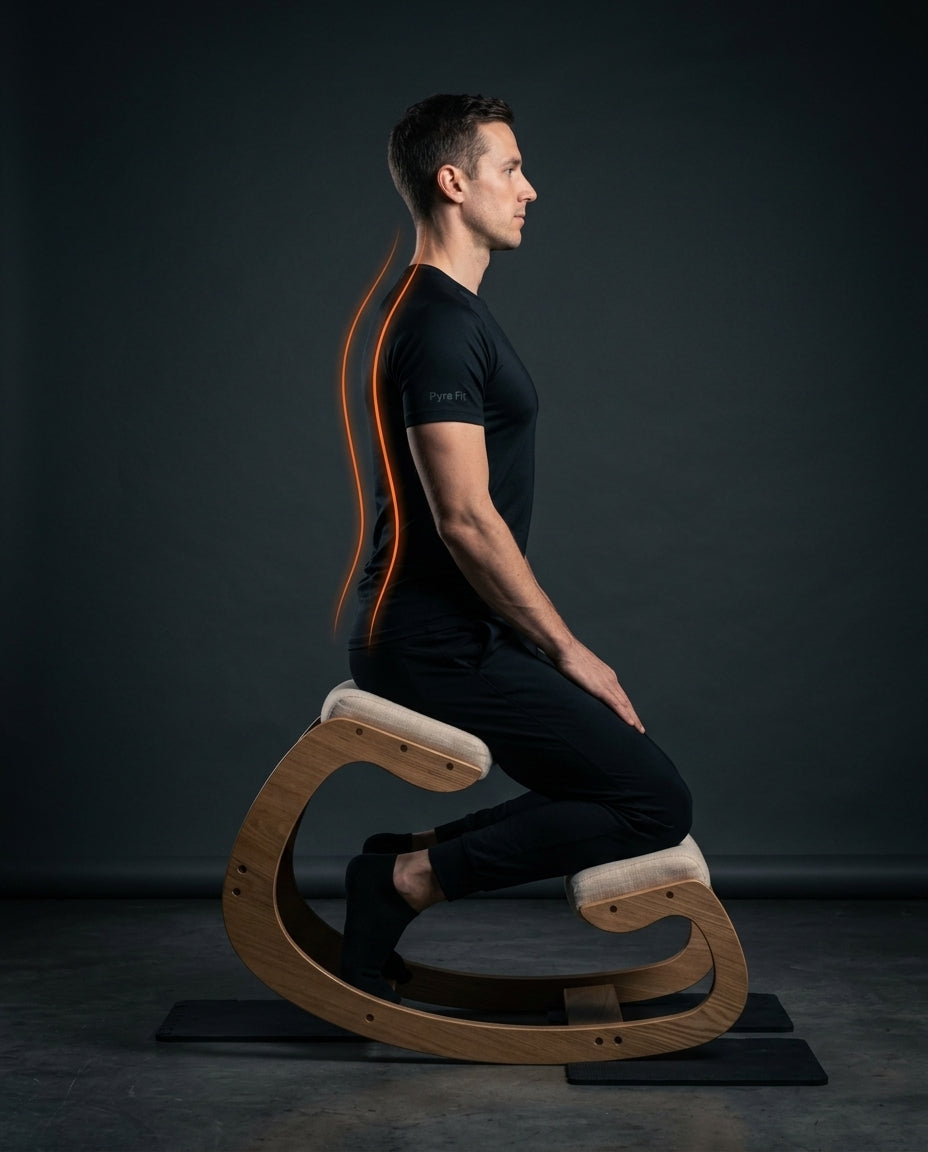 Ergonomiczne krzesło klękosiad z wyściółką – prosta postawa przy biurku – zdjęcie produktu 3