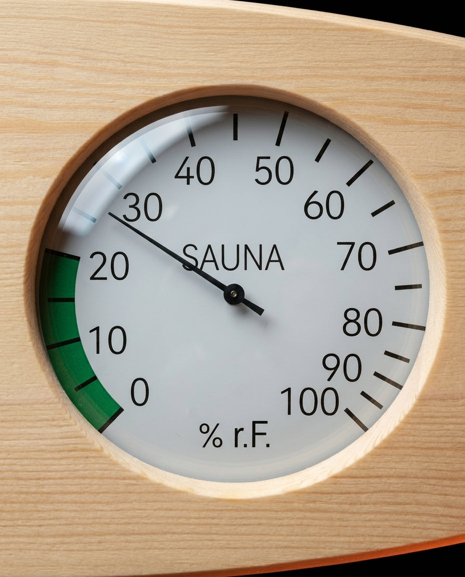 Drewniany termometr i higrometr do sauny – temperatura i wilgotność w jednym rzucie oka – zdjęcie produktu 6
