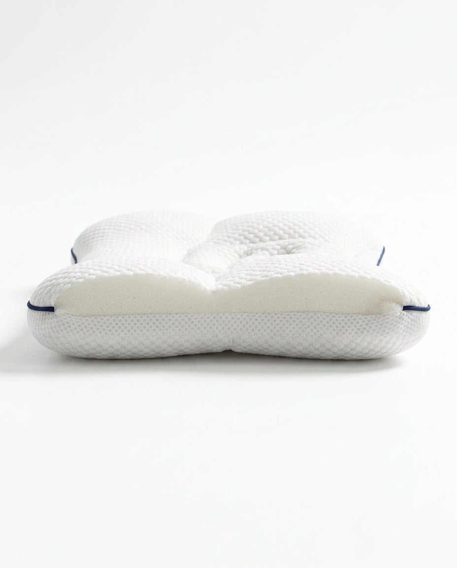 Poduszka dla niemowląt z ergonomicznym wgłębieniem na główkę – delikatne podparcie na drzemki i w podróży – zdjęcie produktu 7