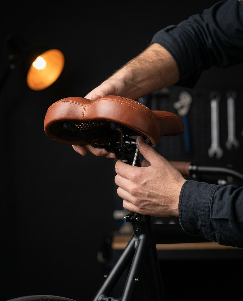 Szerokie, ergonomiczne siodełko rowerowe – miękki komfort na długie trasy i dojazdy – zdjęcie produktu 10