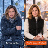Porównanie: zwykła kurtka zimowa i Amparo z ogrzewaniem