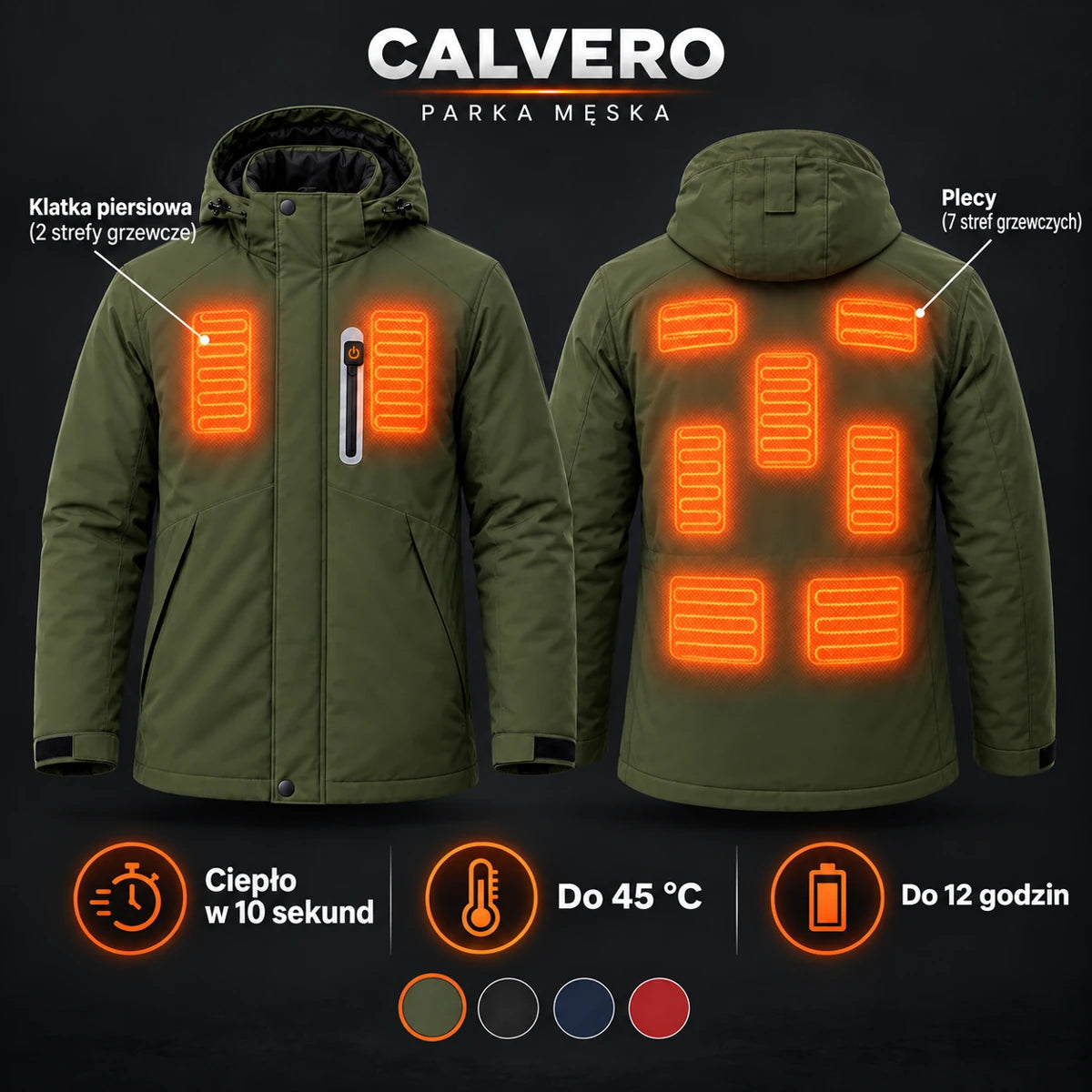 PyreFit Calvero – Parka podgrzewana męska