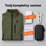 Zestaw kompletny: Mellora, powerbank 20 000 mAh, kabel do ładowania, worek do prania i torba
