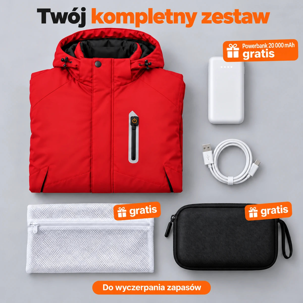 PyreFit Calvero w kolorze czerwonym – zestaw kompletny