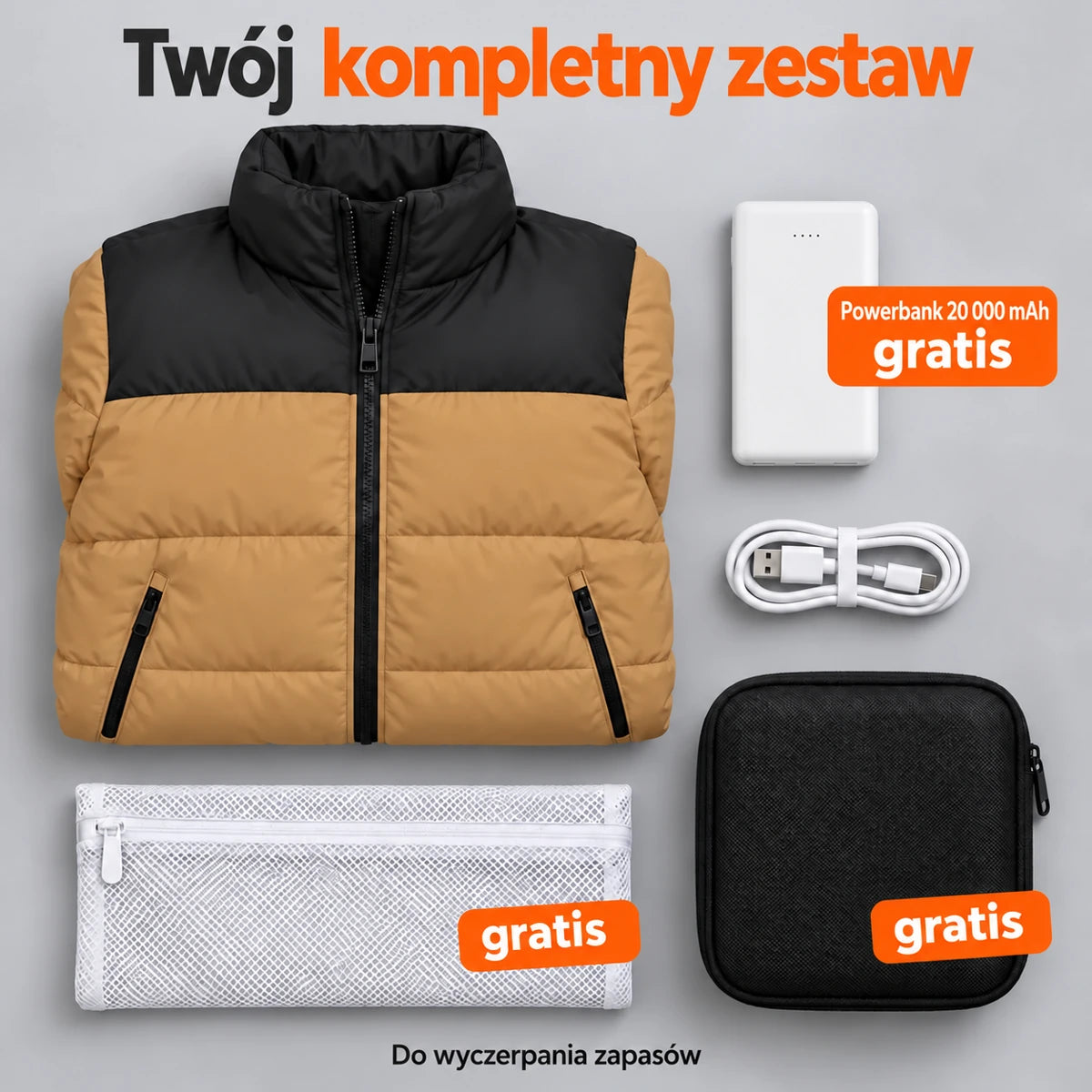 PyreFit Elaron w kolorze karmelowym – zestaw kompletny