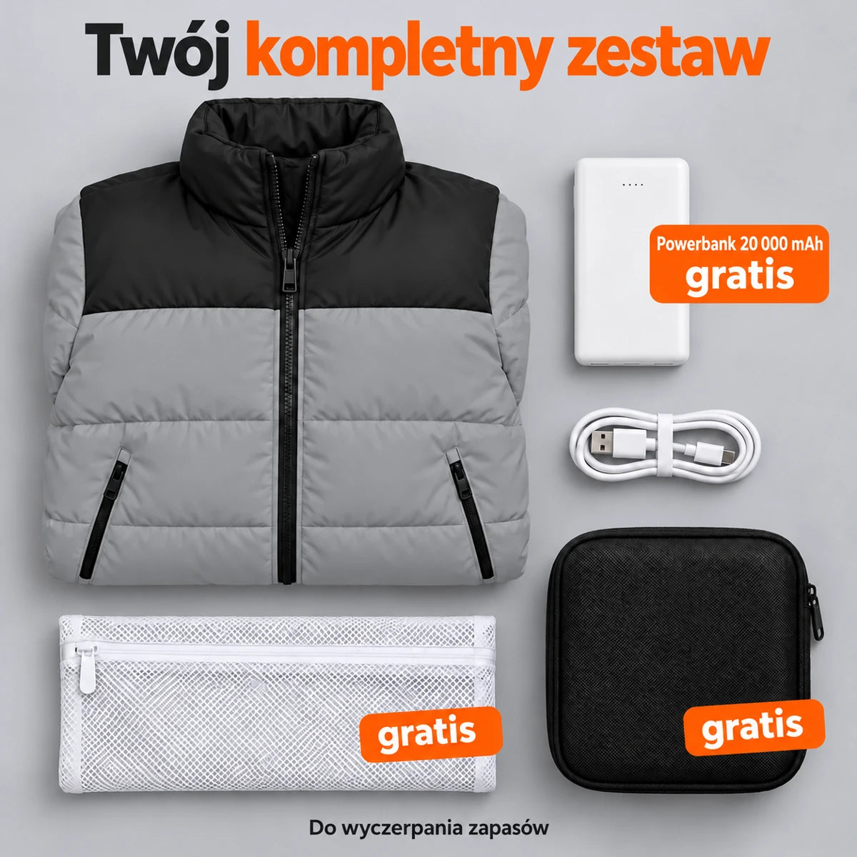 PyreFit Elaron w kolorze szarym – zestaw kompletny