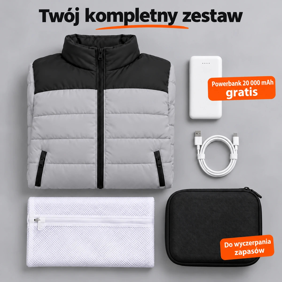 PyreFit Expelia w kolorze szarym – zestaw kompletny