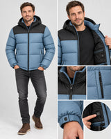 Kurtka pikowana podgrzewana unisex PyreFit Gletor, widok całej sylwetki