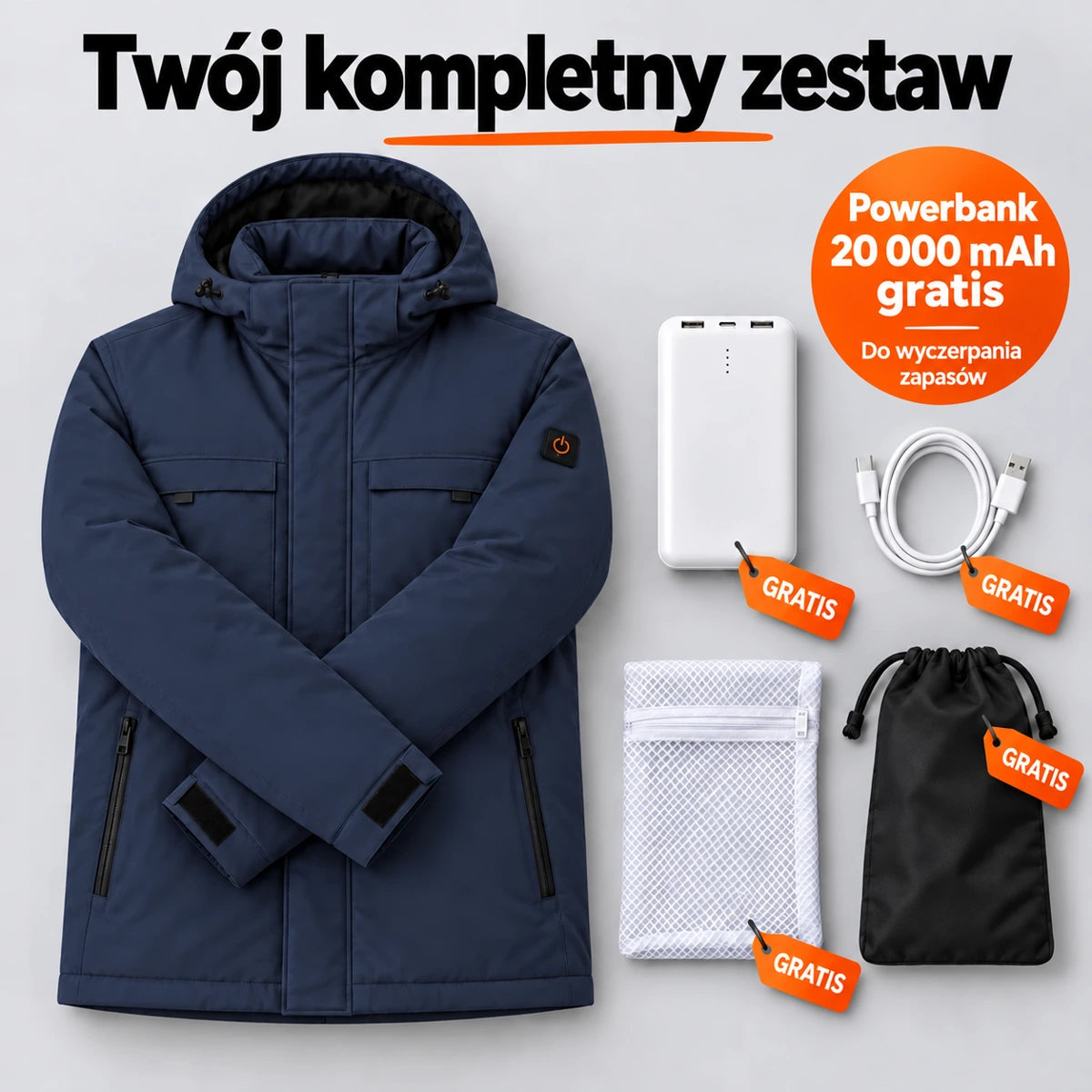 PyreFit Regaro w kolorze granatowym – zestaw kompletny