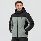 Parka podgrzewana unisex PyreFit Schiefer, widok z przodu na modelu