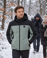 Parka podgrzewana unisex PyreFit Schiefer w zimowej codzienności: na spacerze