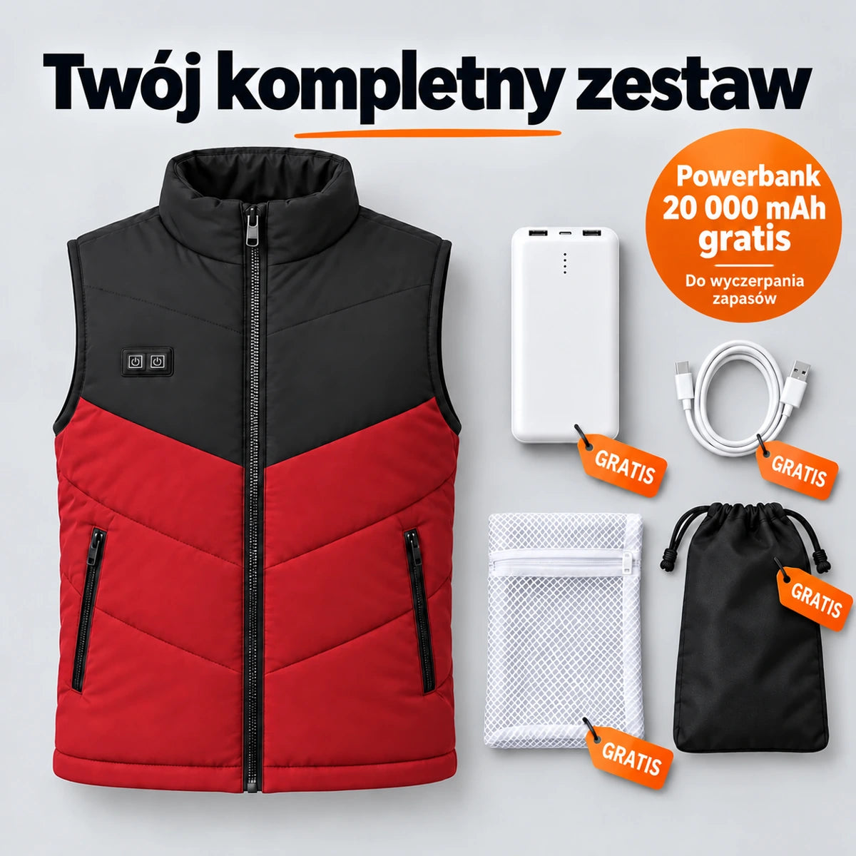PyreFit Sherpor w kolorze czerwonym – zestaw kompletny