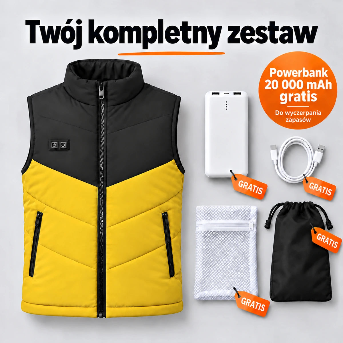 PyreFit Sherpor w kolorze żółtym – zestaw kompletny