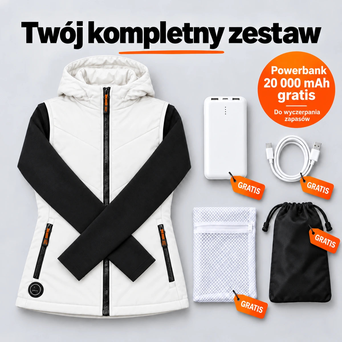 PyreFit Transitor w kolorze białym – zestaw kompletny
