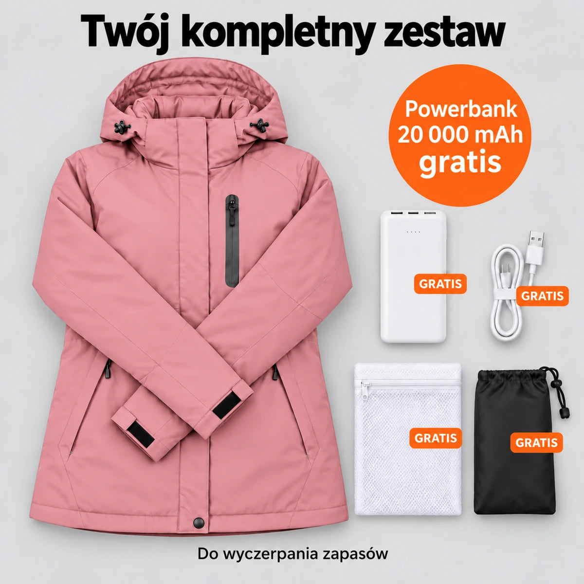 PyreFit Traverso w kolorze różowym – zestaw kompletny