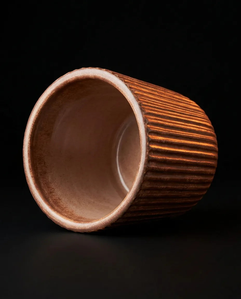 Ceramiczny pojemnik na szczotkę WC w prążki – ukrywa szczotkę w łazience – zdjęcie produktu 12