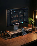 Podstawka pod monitor z szufladą i podświetleniem RGB – ekran na wysokości oczu – zdjęcie produktu 2