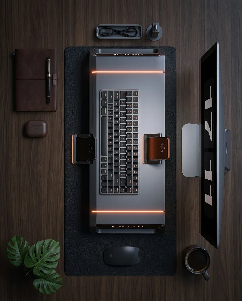 Podstawka pod monitor z szufladą i podświetleniem RGB – ekran na wysokości oczu – zdjęcie produktu 9