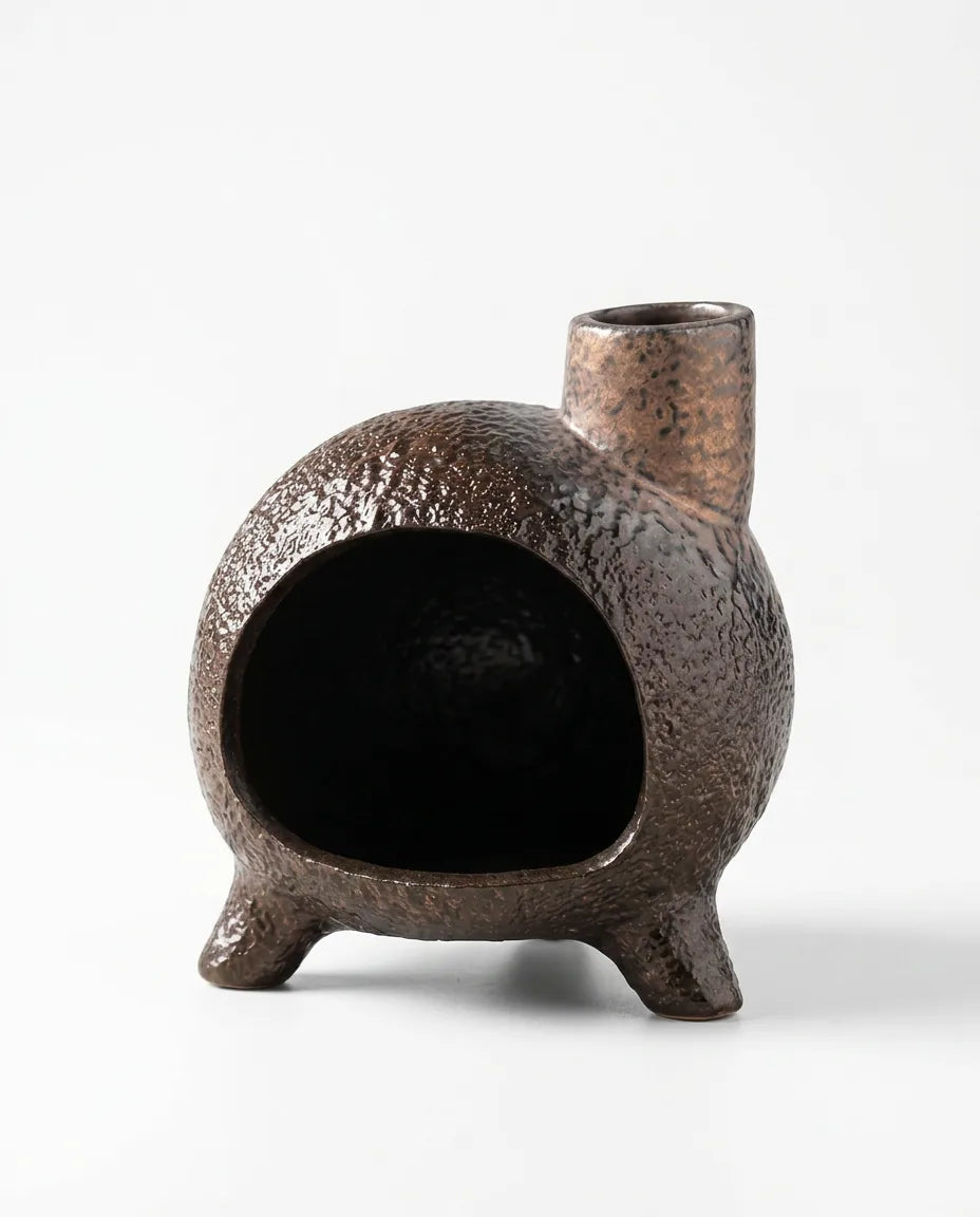 Ceramiczna podstawka na kadzidełka – rzeźbiarskie naczynie na palo santo i kadzidła – zdjęcie produktu 1