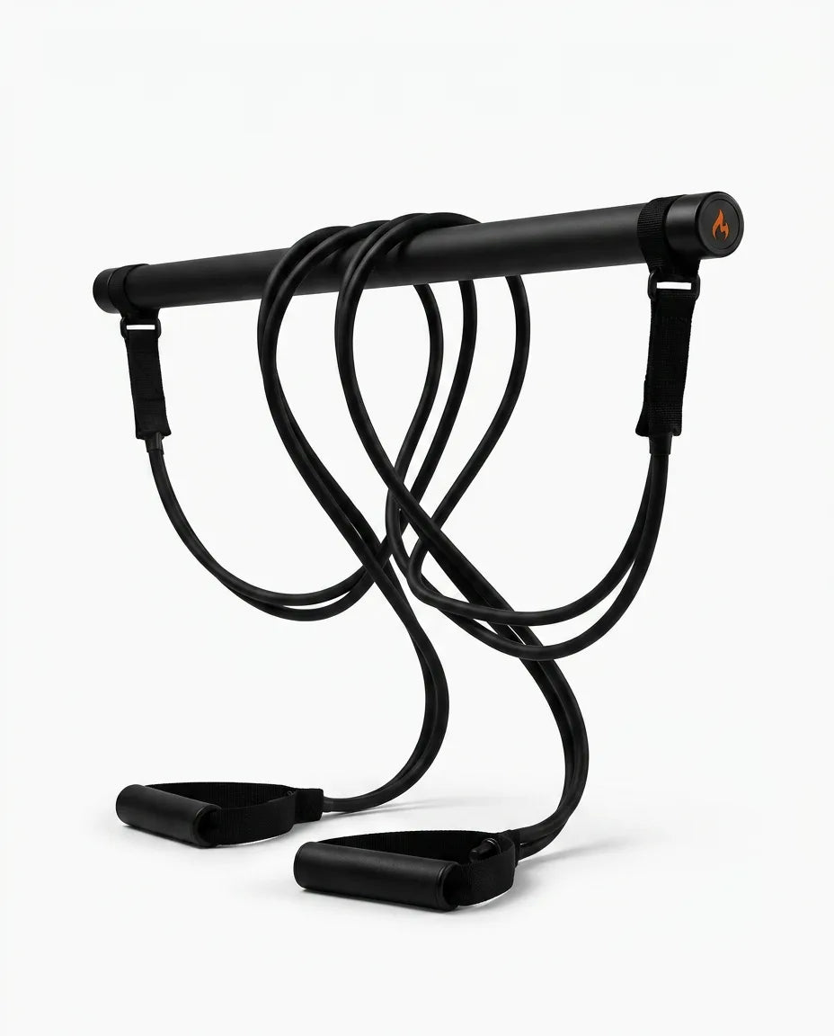 Zestaw do pilatesu z drążkiem i taśmami oporowymi – trening przyjazny stawom w domu – zdjęcie produktu 9