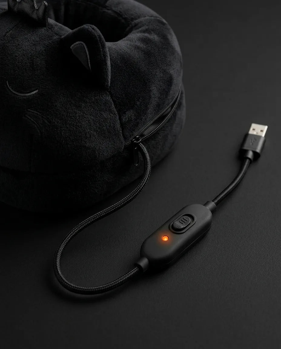 Kabel z regulatorem ogrzewacza do stóp z sherpy w kształcie kota