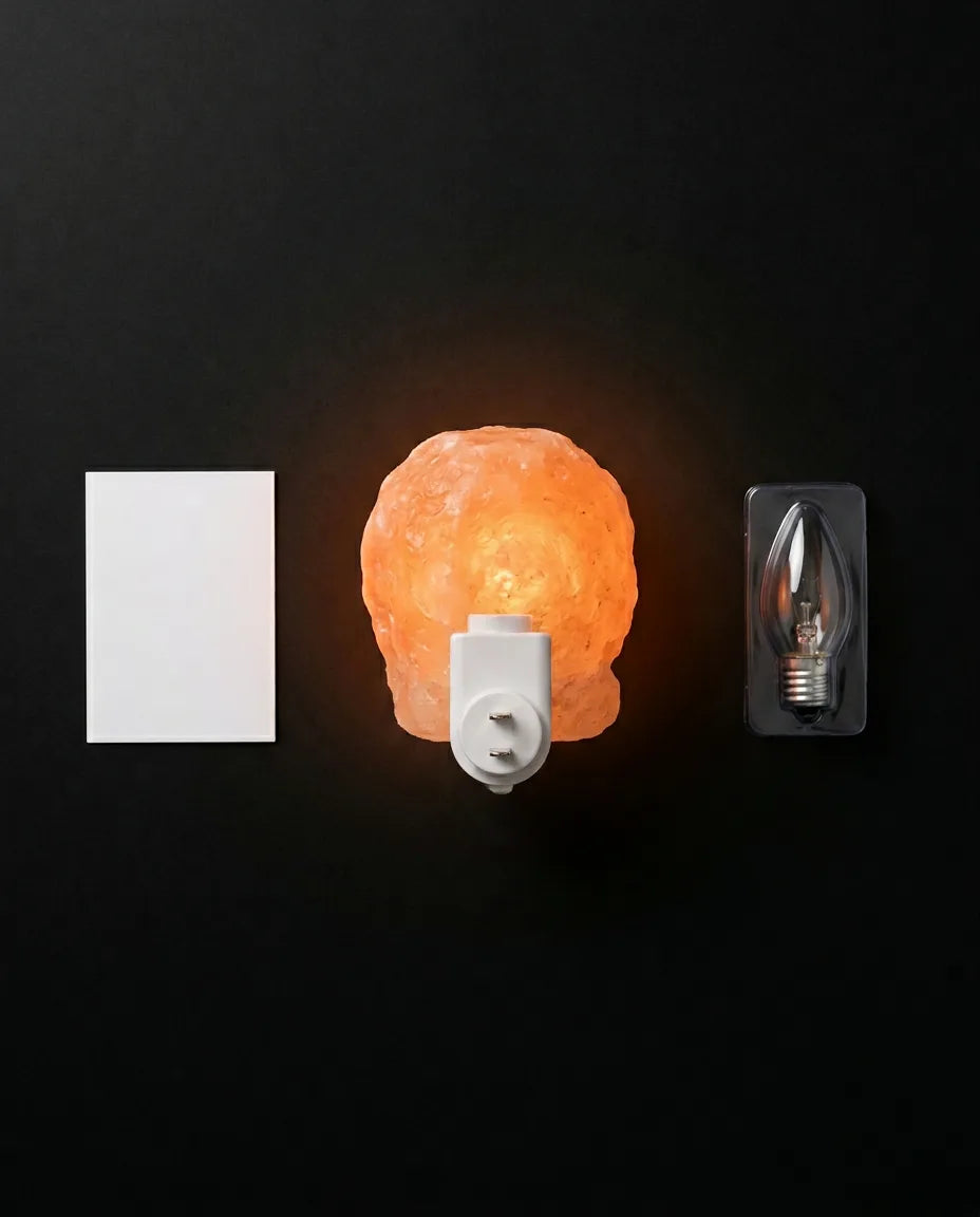 Lampa z soli himalajskiej – ciepłe, nastrojowe światło do sypialni i kącika do czytania – zdjęcie produktu 9