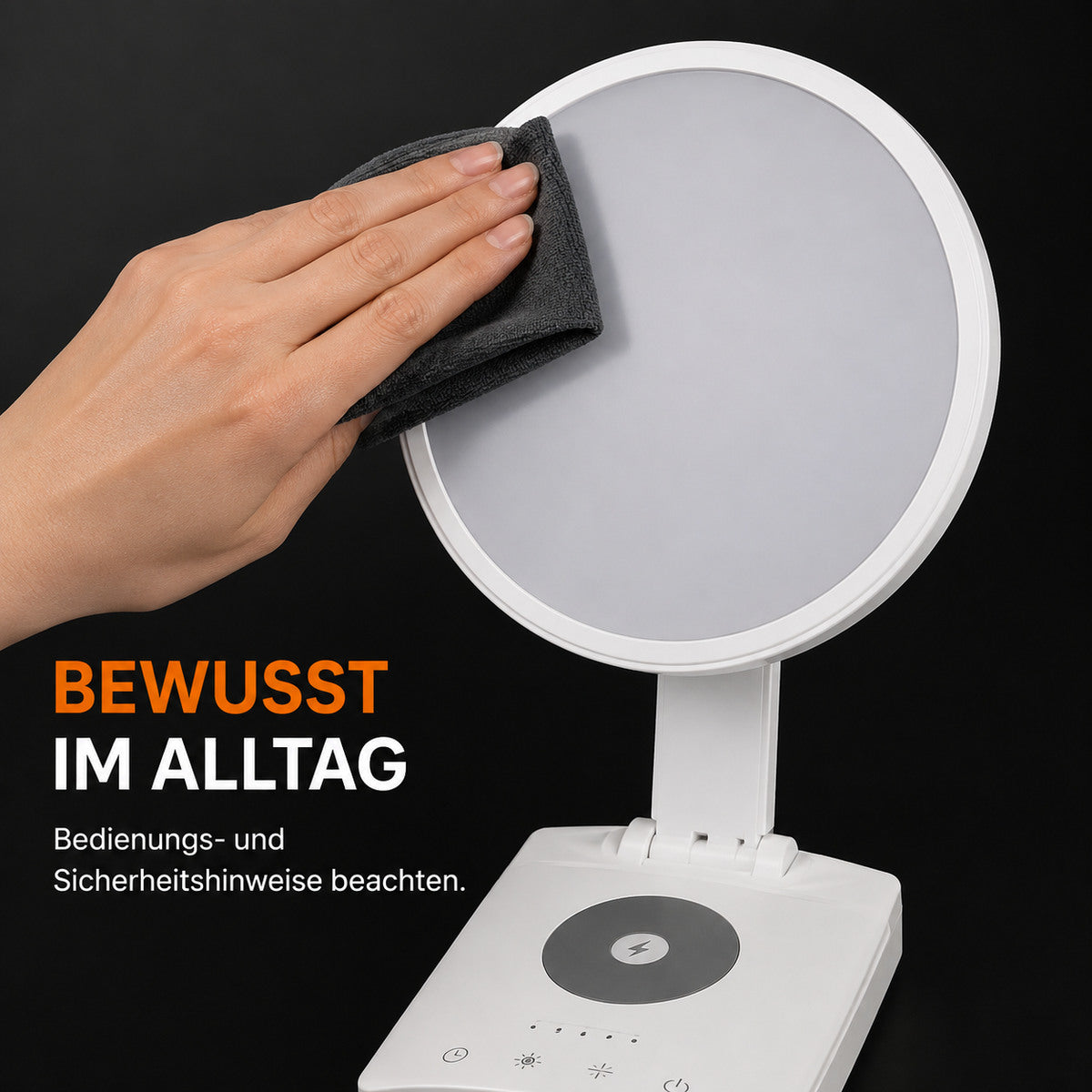 Lampa światła dziennego z ładowarką Qi – szczegół 5
