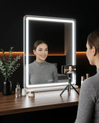 Lusterko do makijażu z oświetleniem – trzy tryby światła, ściemnianie i wierne odwzorowanie kolorów – zdjęcie produktu 3