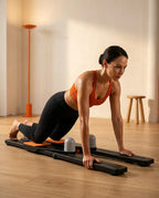 Składany reformer do pilatesu – trening całego ciała z linkami i wyściełaną platformą – zdjęcie produktu 1