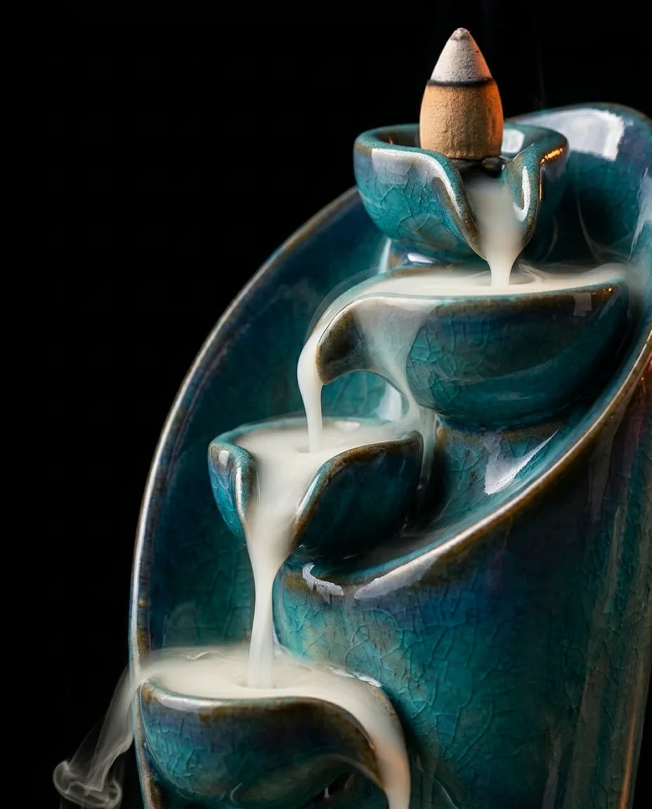 Ceramiczna fontanna dymna – stożki backflow dla spokojnej atmosfery – zdjęcie produktu 4