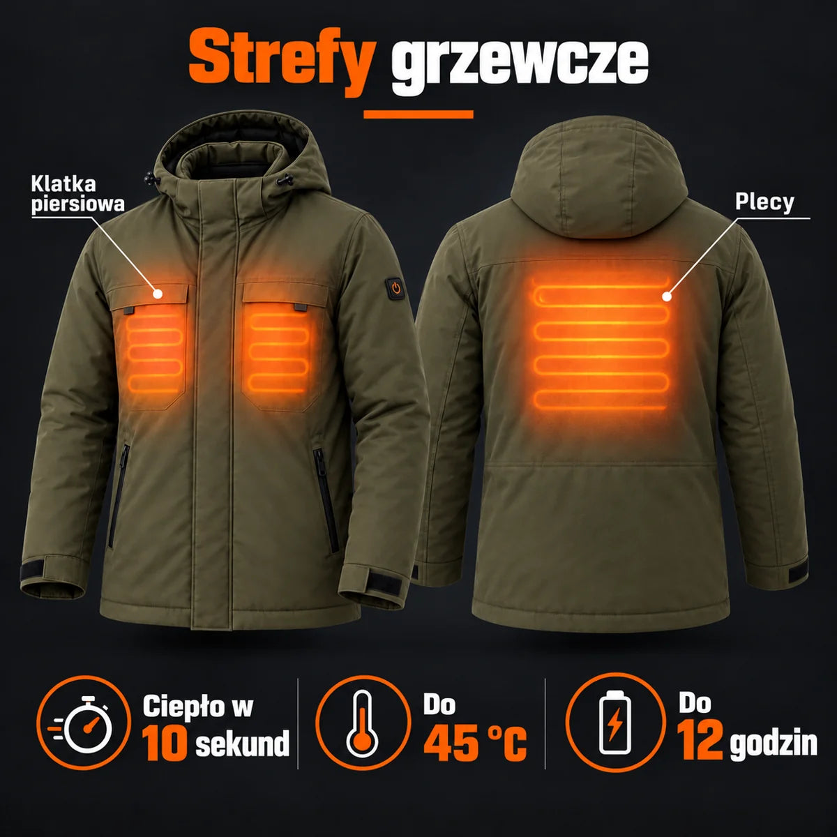 PyreFit Regaro – Parka podgrzewana męska