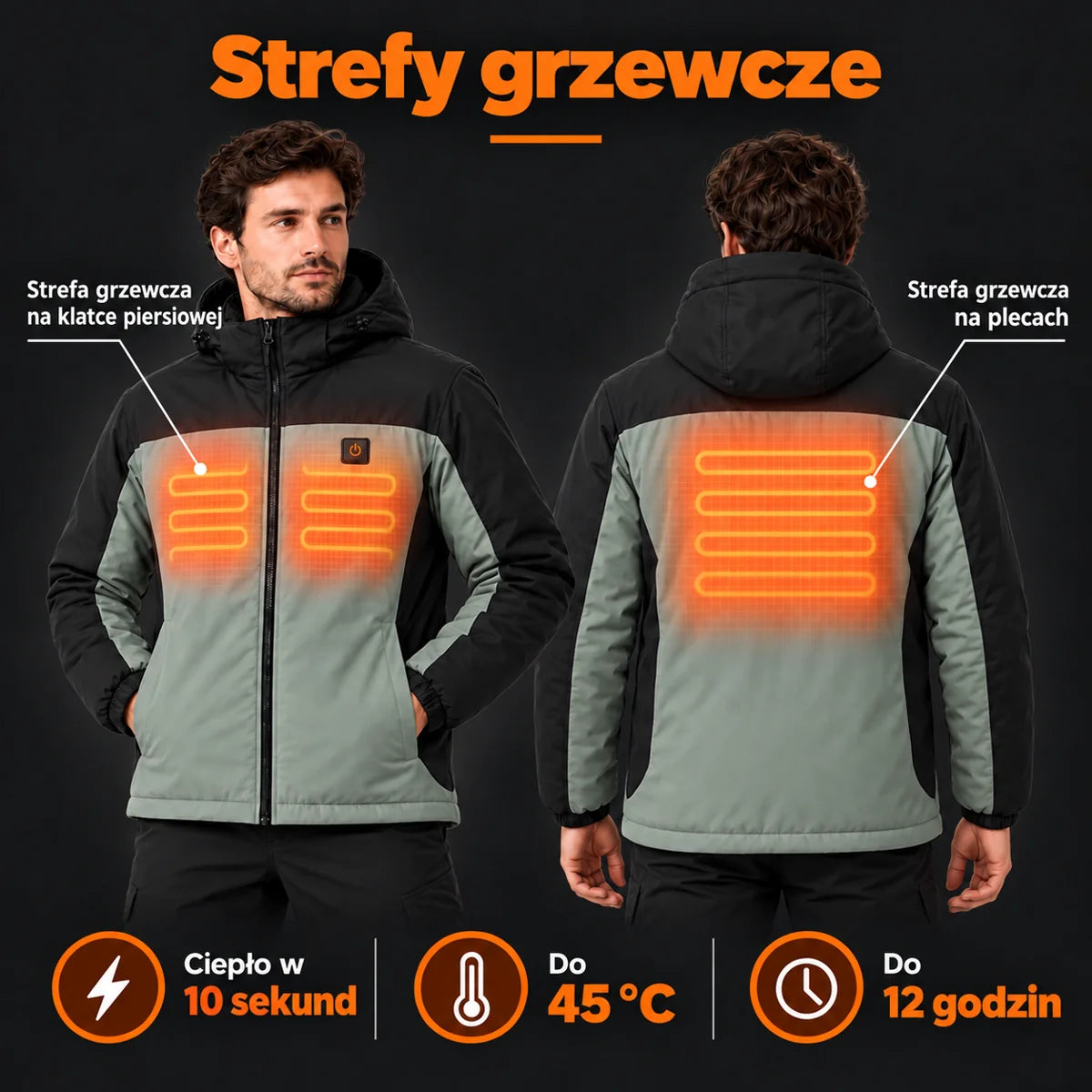 PyreFit Schiefer – Parka podgrzewana unisex