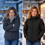 Porównanie: zwykła kurtka zimowa i Summaro z ogrzewaniem