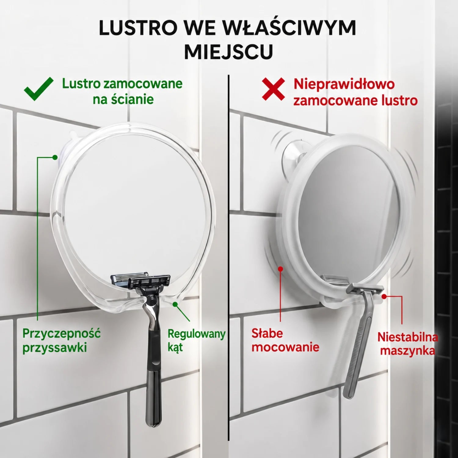Przyssawka do zamocowania i sprawdzenia