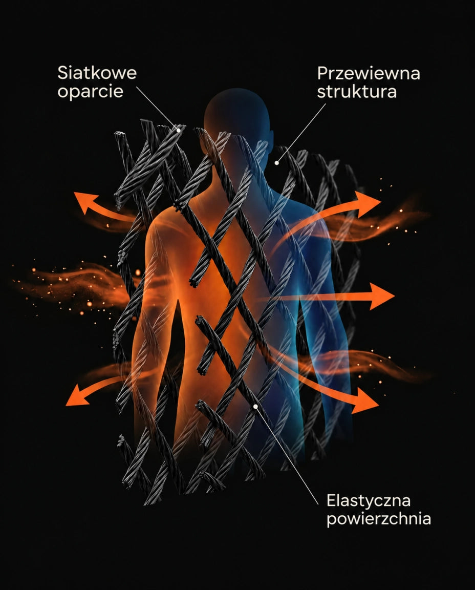 Siatkowe oparcie, więcej powietrza i komfortu