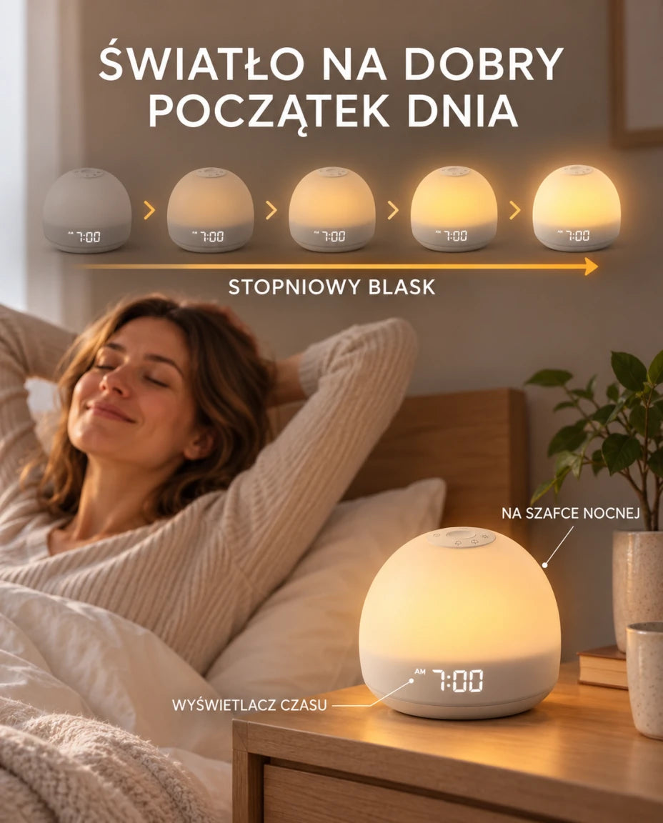 Stopniowe budzenie światłem