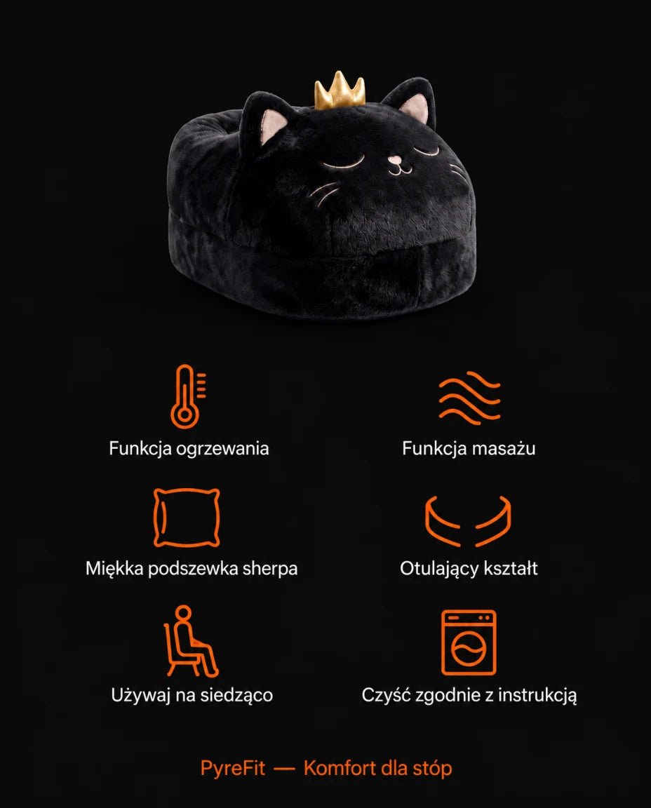 Ogrzewacz stóp w kształcie kota – Komfort dla stóp