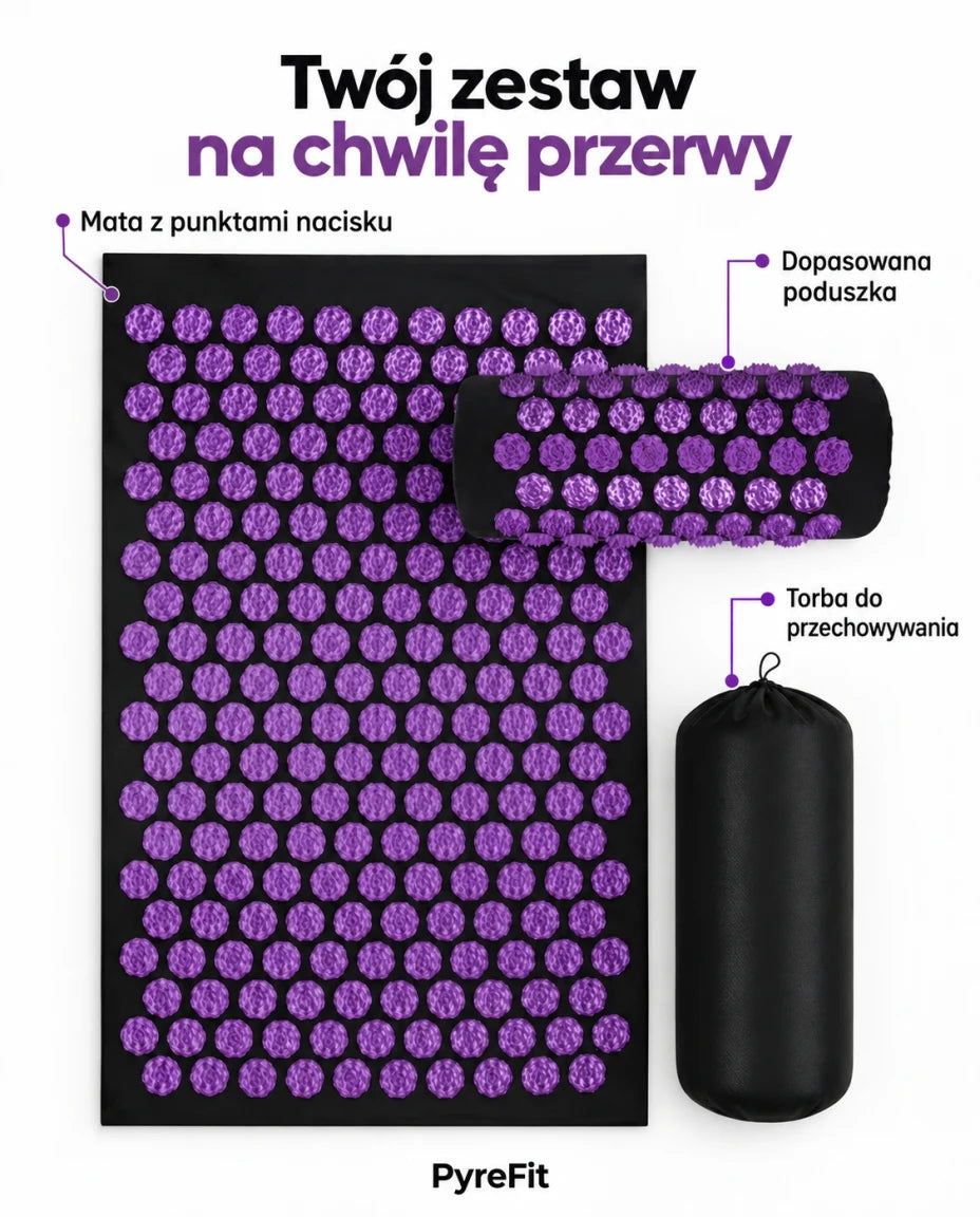 Twój zestaw na chwilę przerwy — Mata z punktami nacisku