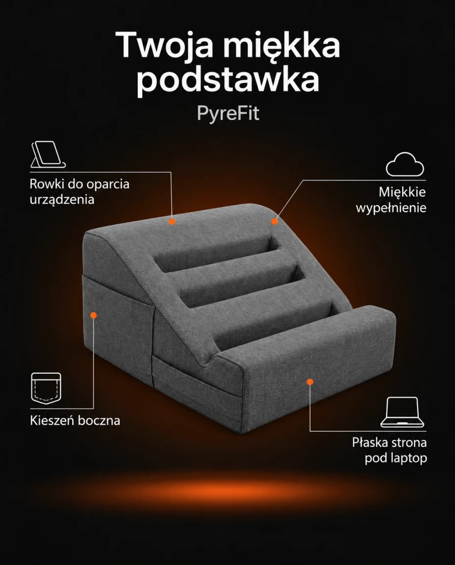 Twoja miękka podstawka — Rowki do oparcia urządzenia
