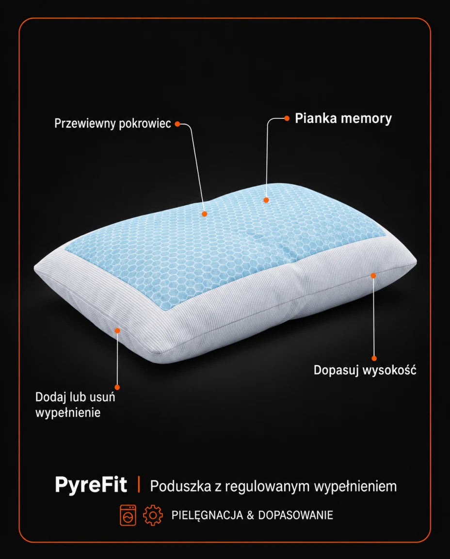Poduszka z regulowanym wypełnieniem