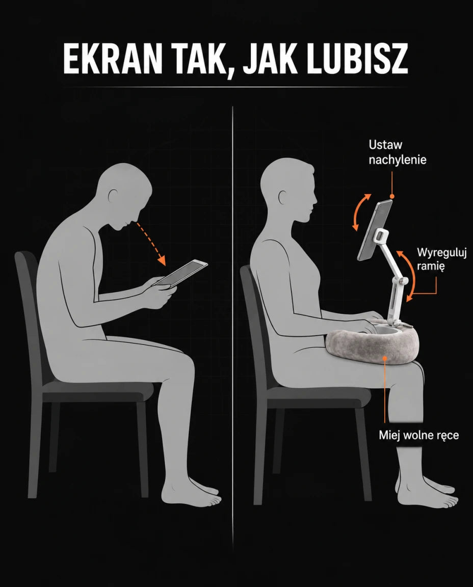 Podstawka pod tablet z poduszką — Ekran tak, jak lubisz