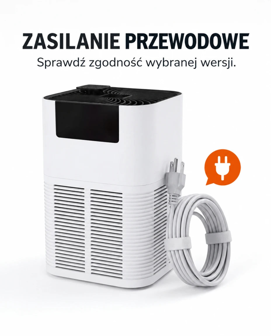Oczyszczacz powietrza — Zasilanie przewodowe