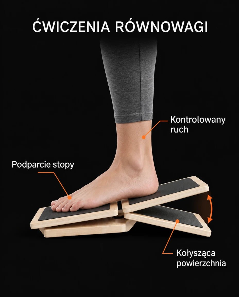 Drewniana deska do ćwiczeń równowagi — Ćwiczenia równowagi