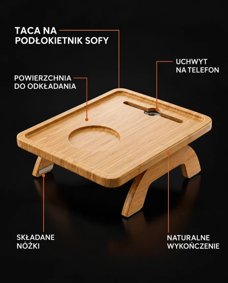 TACA NA PODŁOKIETNIK SOFY
