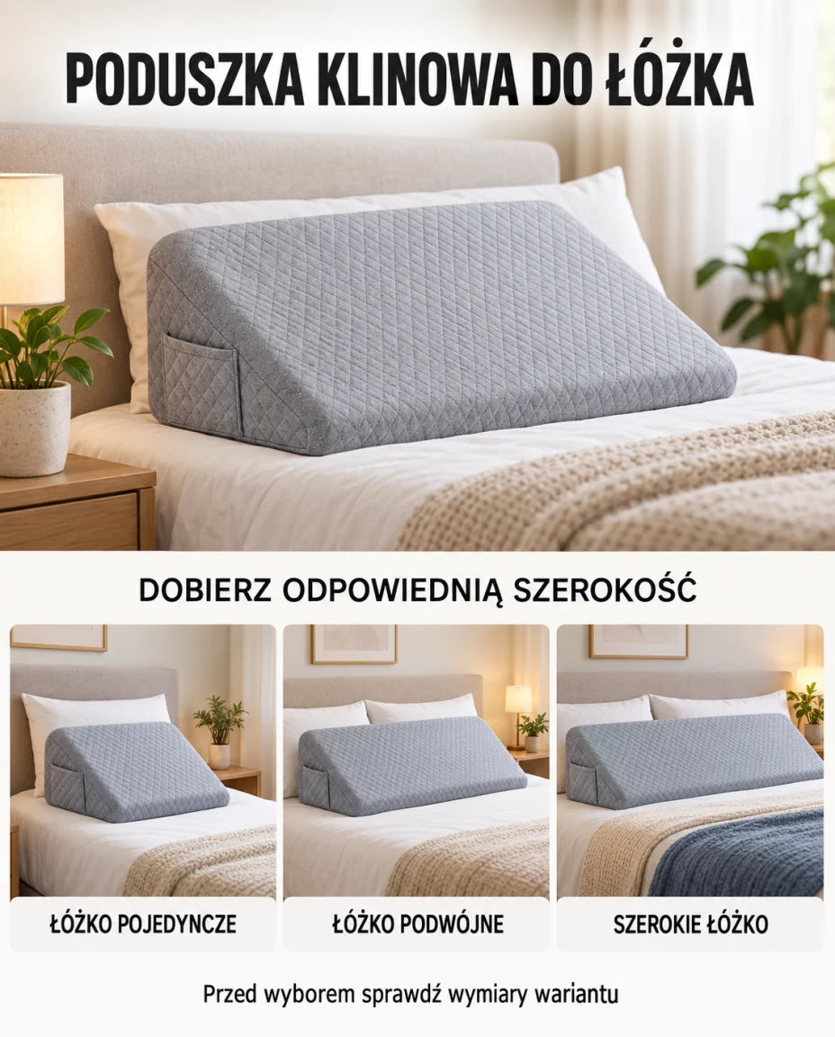 PODUSZKA KLINOWA DO ŁÓŻKA